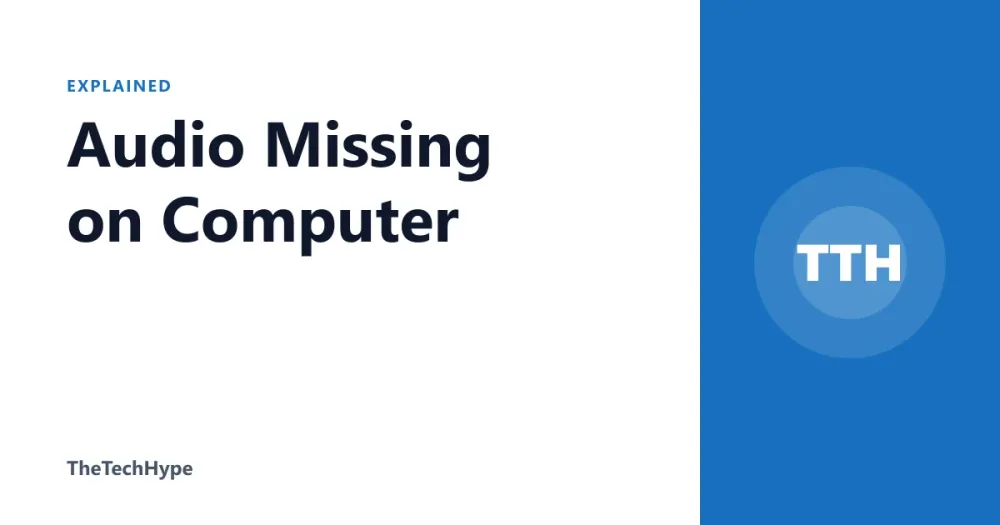 Audio Missing on Computer