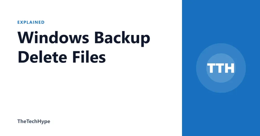 Windows Backup Delete Files