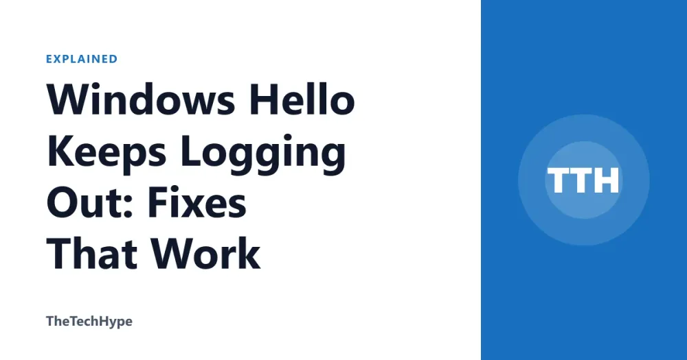 Windows Hello Keeps Logging Out: Fixes That Work
