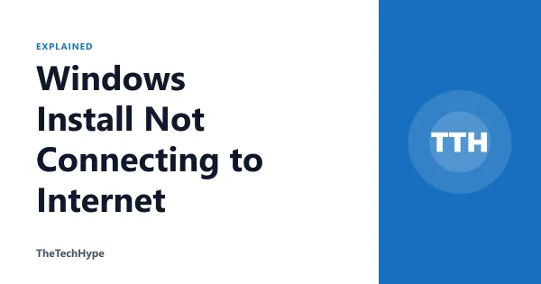 Windows Install Not Connecting to Internet